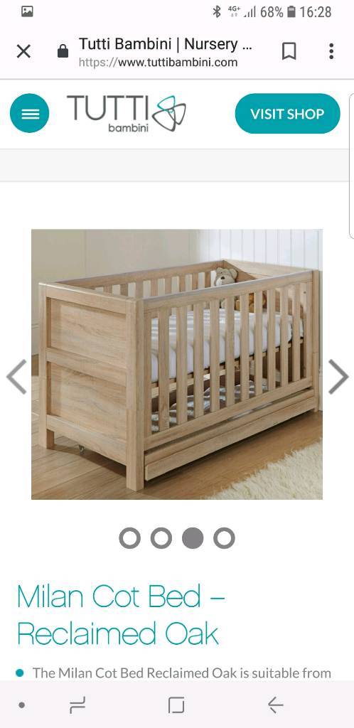 tutti bambini milan cot bed
